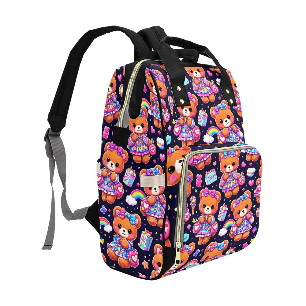 Harajuku Kawaii Teddy Bear Pattern Multi-Function Backpack