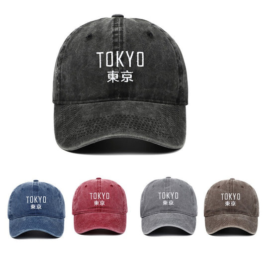 Tokyo Retro Embroidered Baseball Cap – Sun Protection & Style