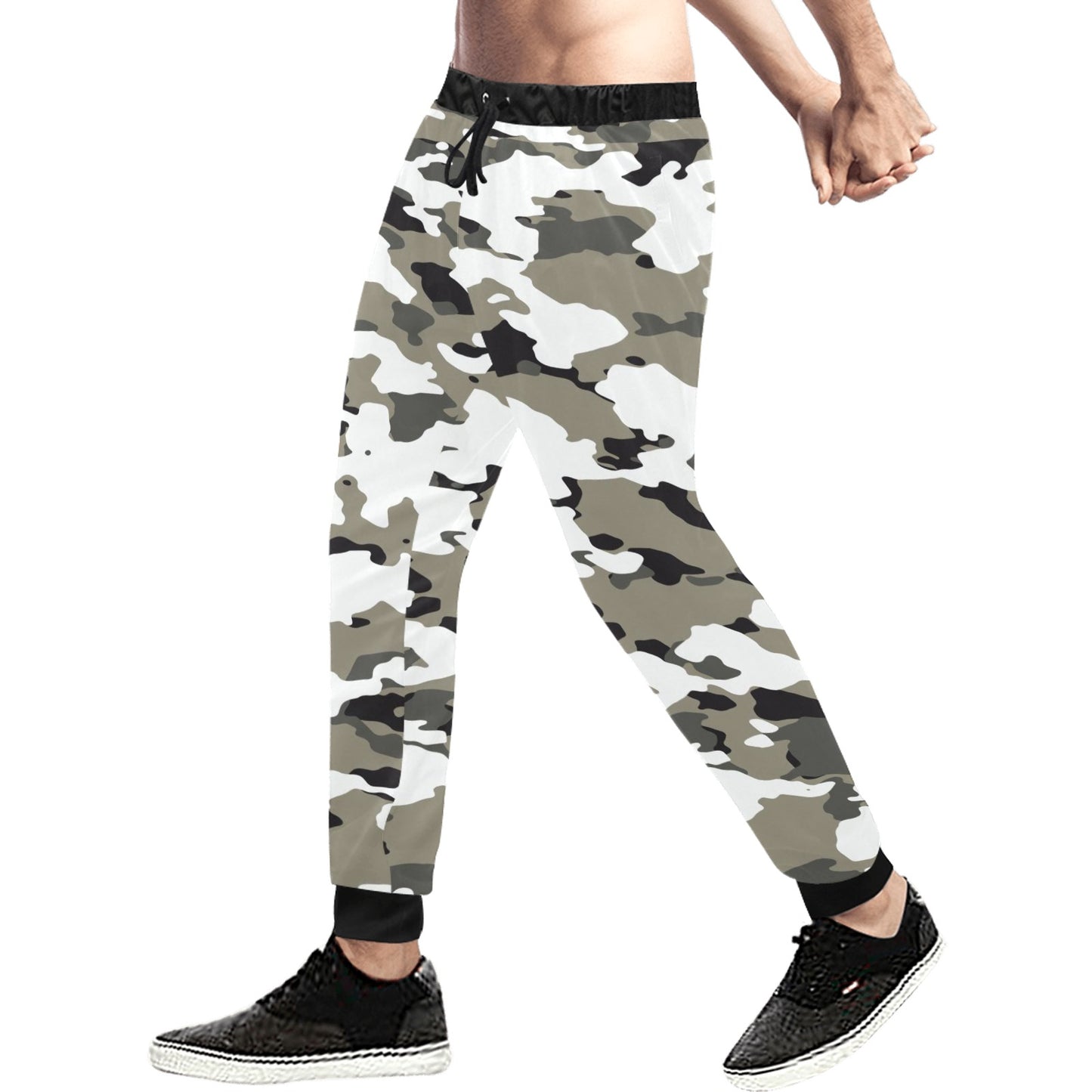 Black and White Camo Casual Baggy Slacks Joggers