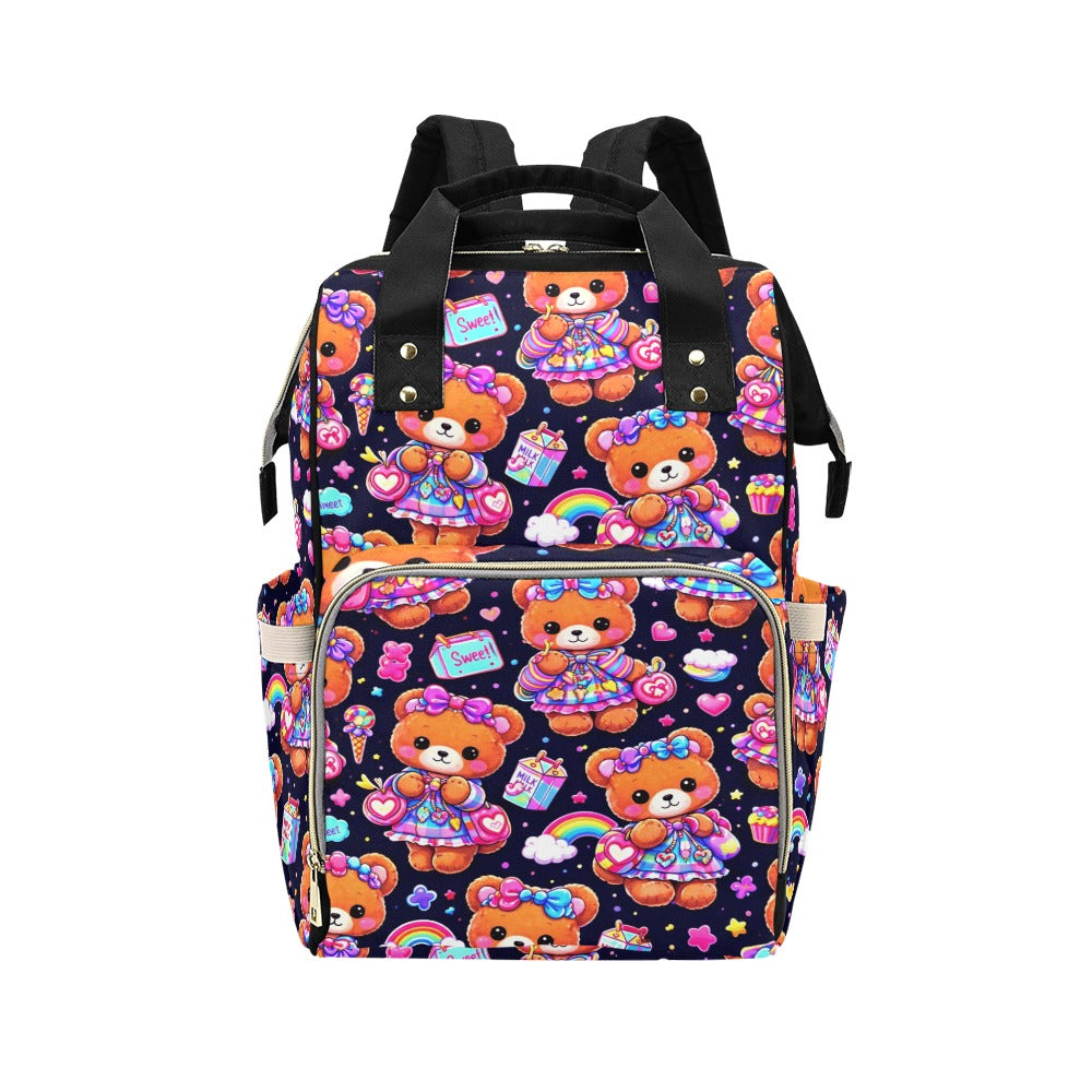 Harajuku Kawaii Teddy Bear Pattern Multi-Function Backpack