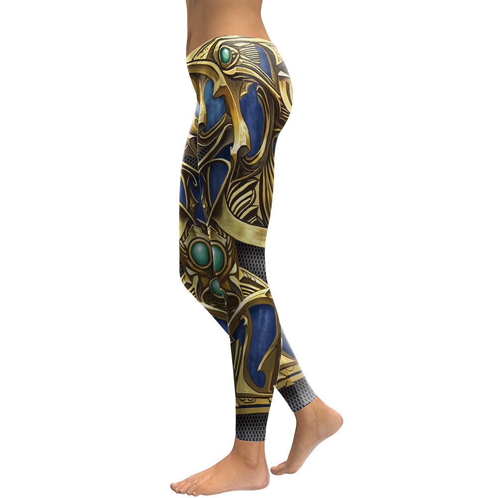 Armor Sapphire Metal Leggings