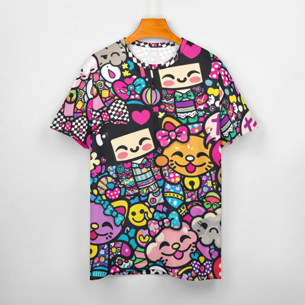 Harajuku Pop Parade Women's 100% Cotton T-Shirt