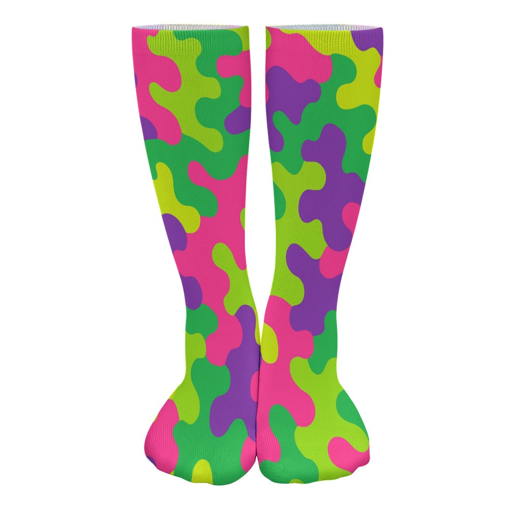 Rainbow Camo Harajuku Thick Stockings