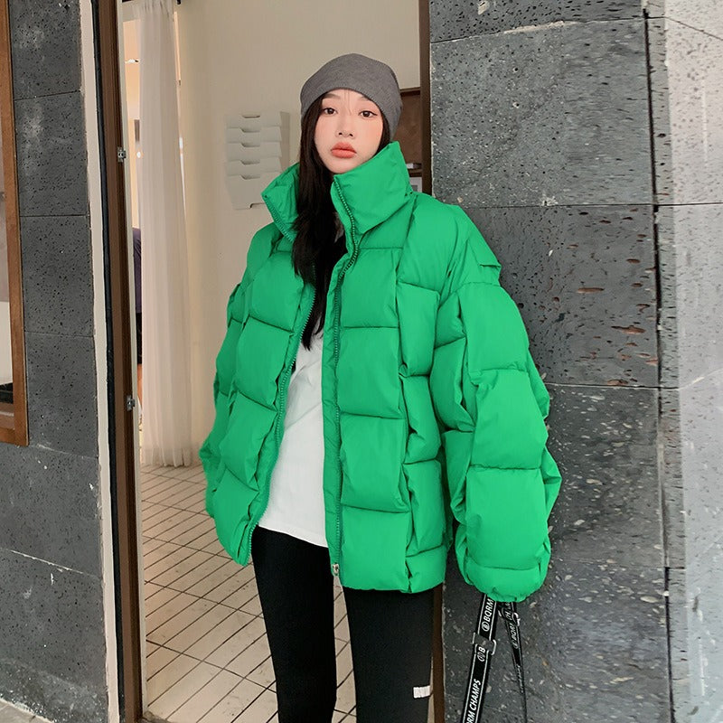 Harajuku Style Cotton Parka Coat for Women