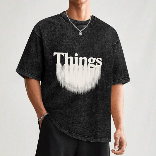 Dreadful Waterfall Vintage Wash Off Shoulder Tee