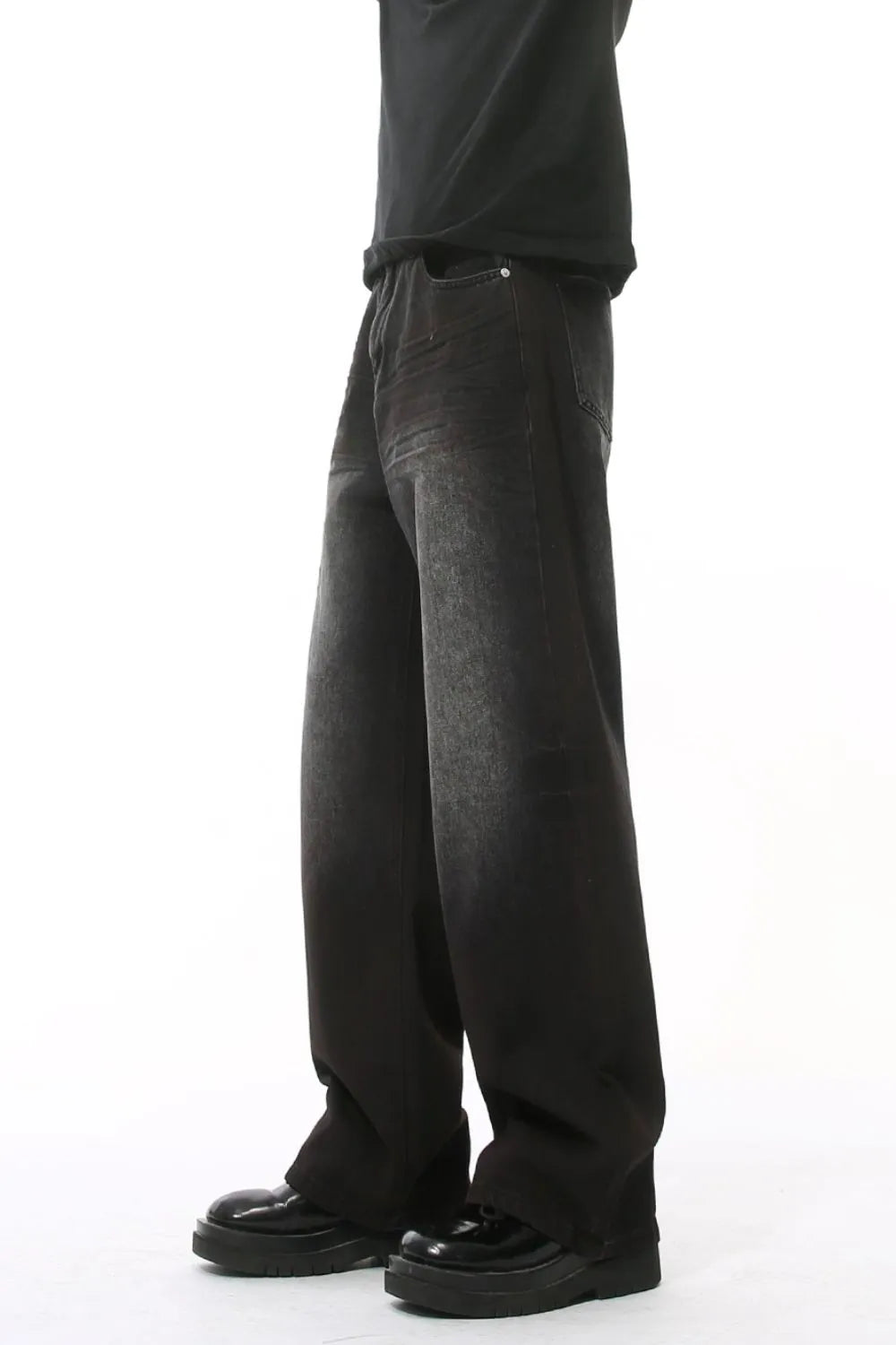 High Waist Baggy Jeans with Pockets - Harajuku Style