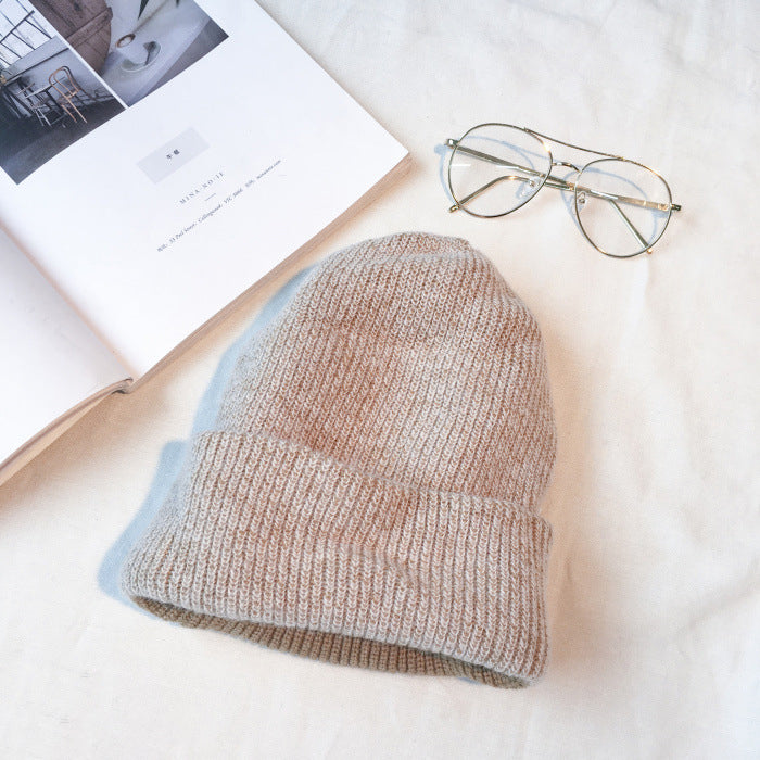 Warm Rabbit Hair Wool Cap - Harajuku Style Knitted Hat