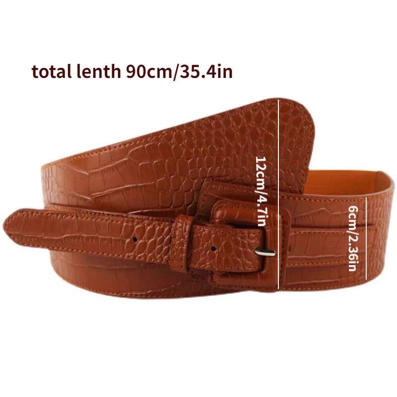 Harajuku Style Wide Waist Elastic Stretch Belt