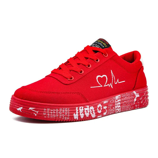 Harajuku Style Round Toe Lace Up Platform Sneakers