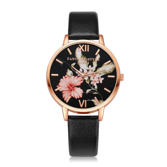 Harajuku Style Women’s Floral Bracelet Watch