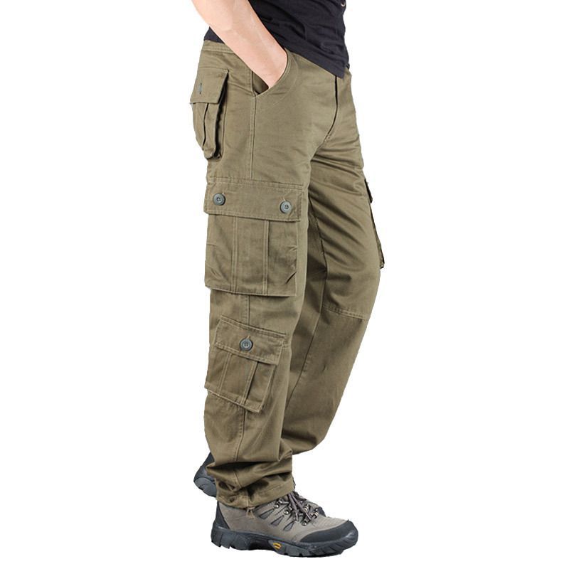 Men's Multi-Pocket Outdoor Work Pants - Sturdy Cotton Casuals