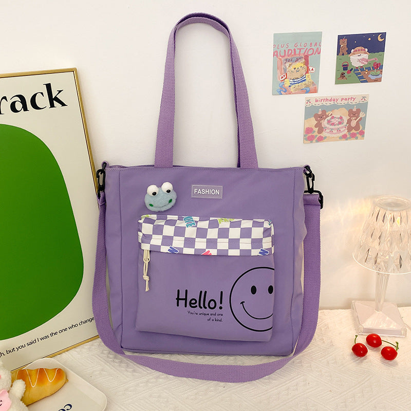 Korean Cartoon Large-Capacity Canvas Shoulder Bag