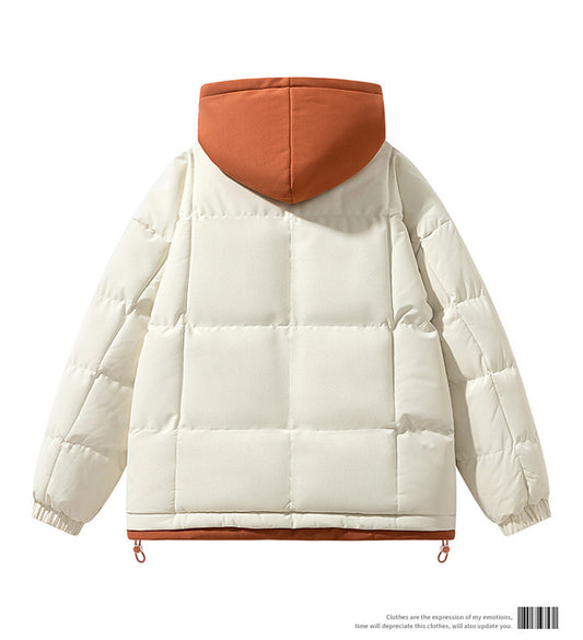 Unisex Playful Two-Piece Cotton Jacket - Winter Casual Wear