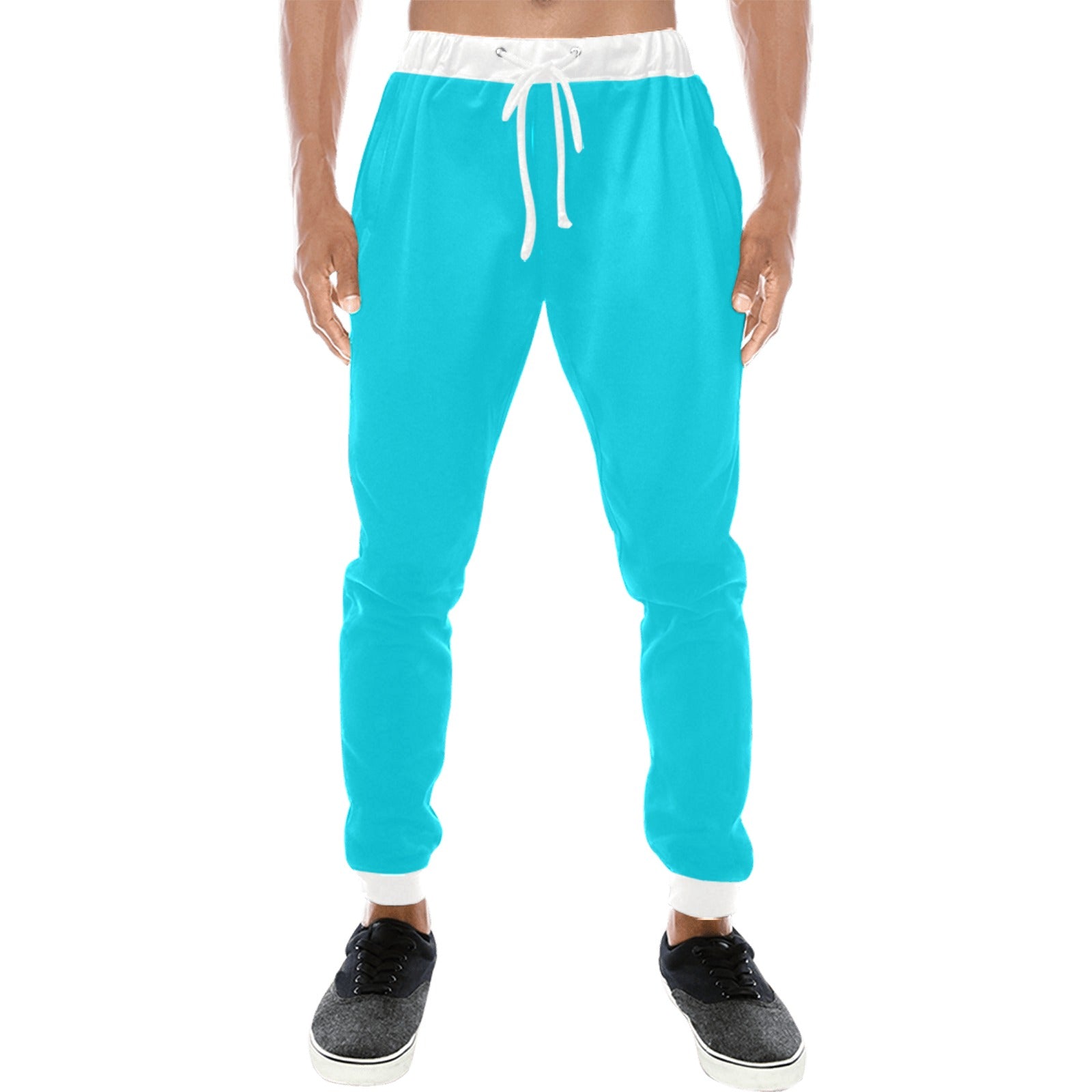 Highlighter Blue Casual Baggy Joggers
