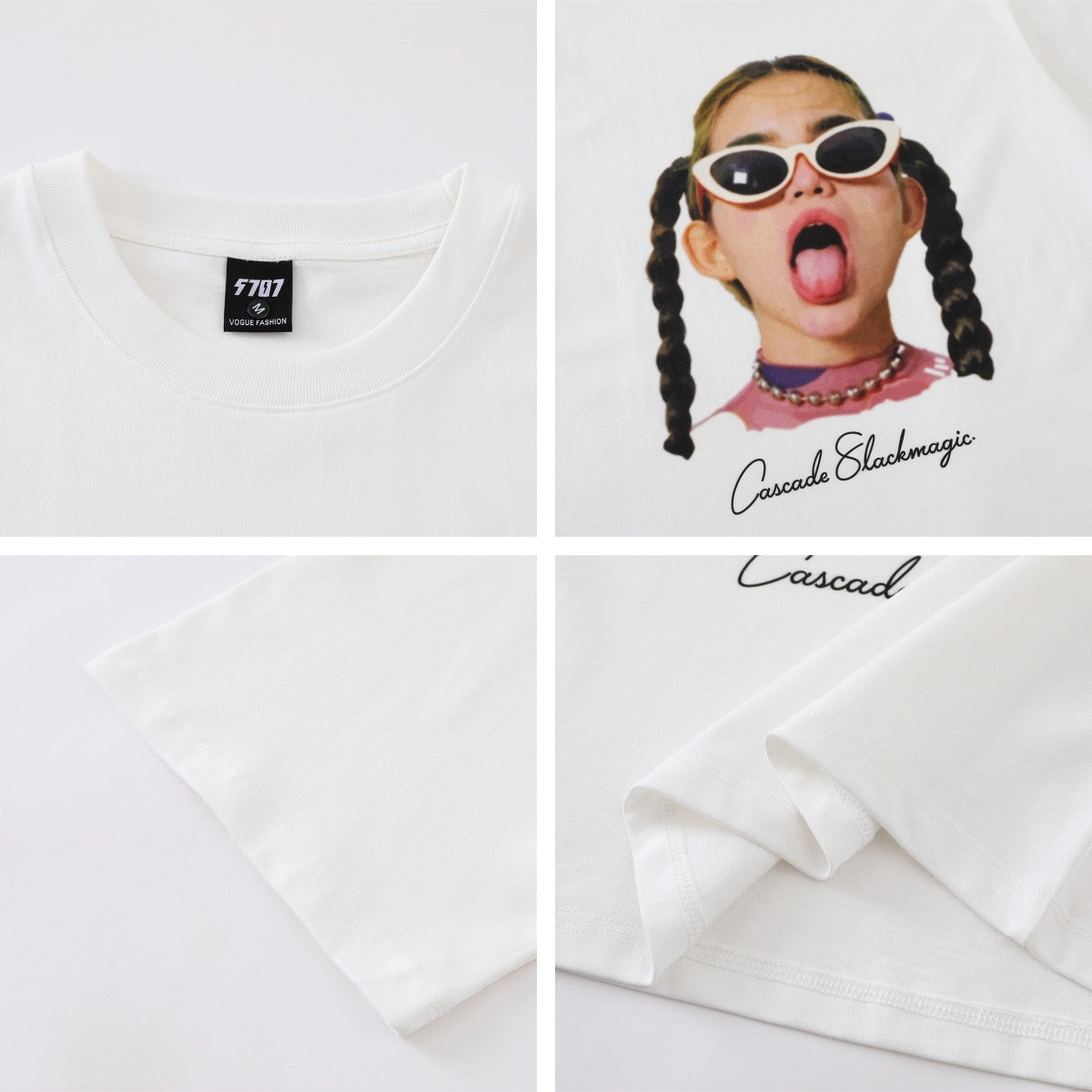 Retro Funny Girl Letter Print T-Shirt