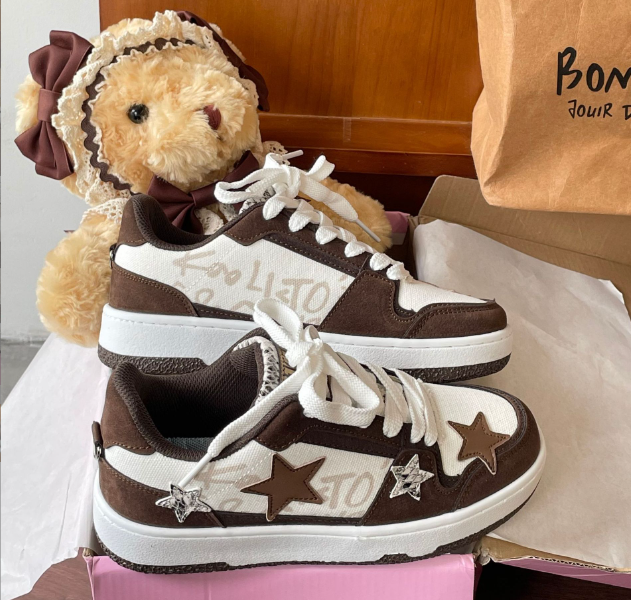 Harajuku Retro Pentagram Sneakers – Versatile Casual Board Shoes