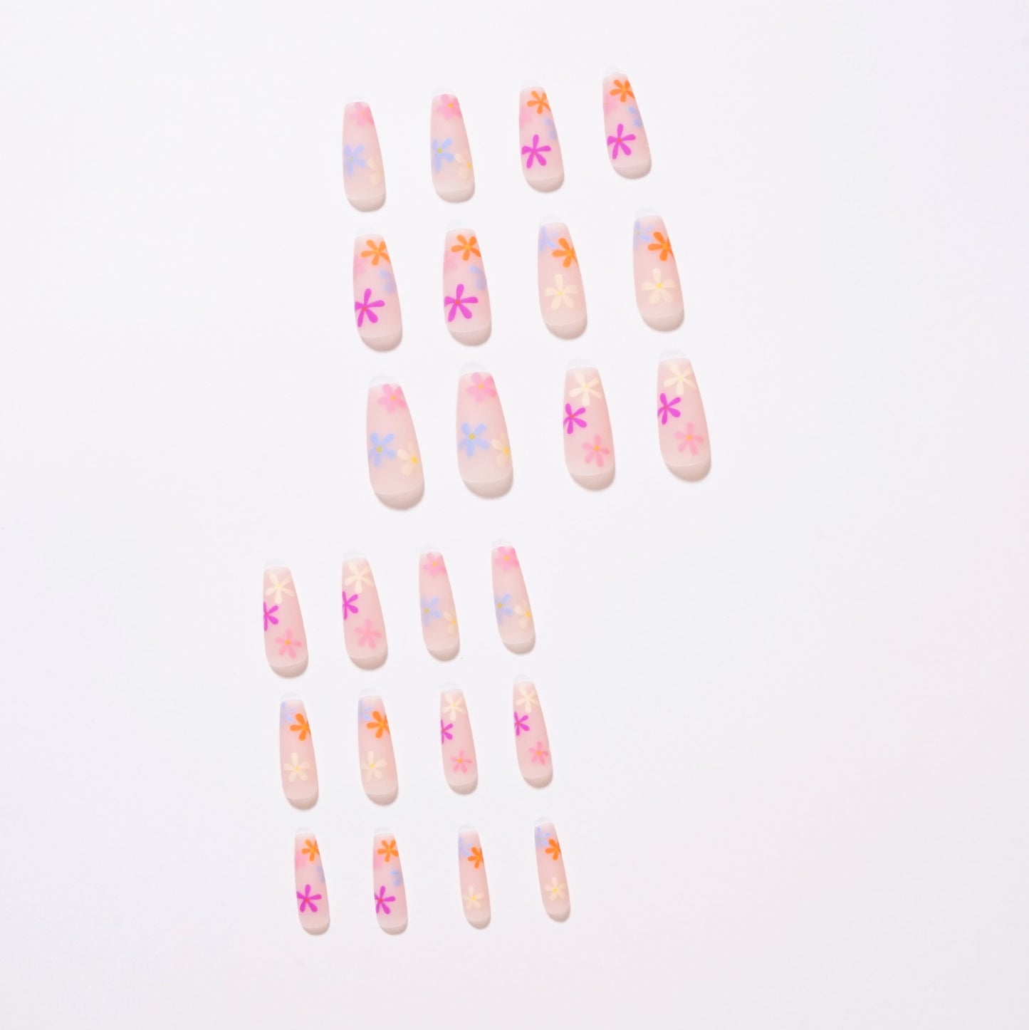 Pastoral Rainbow Sunflower Nail Enhancement Patch