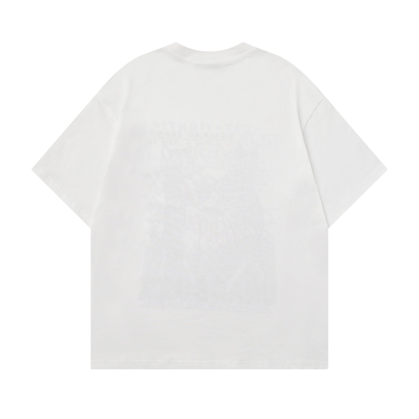 Boxing Cat Printed Short Sleeve Tee — Harajuku Style Floral Loose Fit