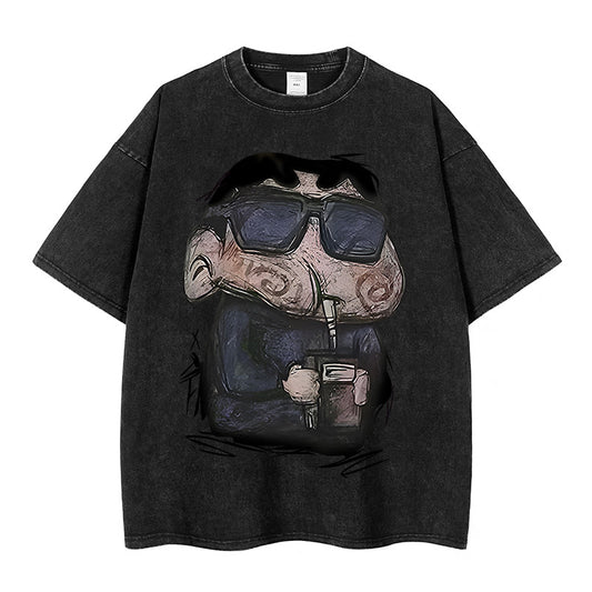 Trendy High Street Loose Fit Distressed Kikitee T-Shirt