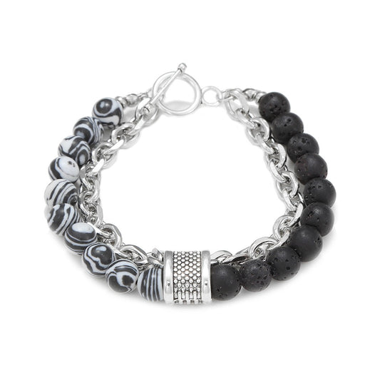 Harajuku Punk Frosted Stone Chain Bracelet