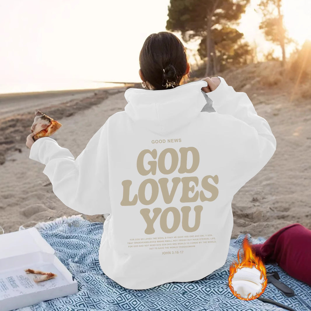Hooded Long Sleeve Fleece Hoodie with Kangaroo Pocket