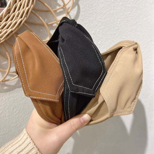 French Bow Black Headband