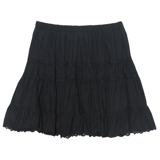High-Waisted Half-Length Skirt with Versatile Lace and Fluffy Design for Women