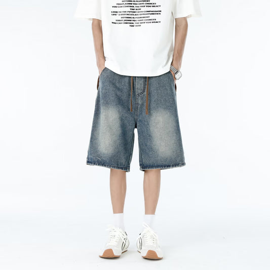 Casual Cropped Denim Pants - Harajuku Style