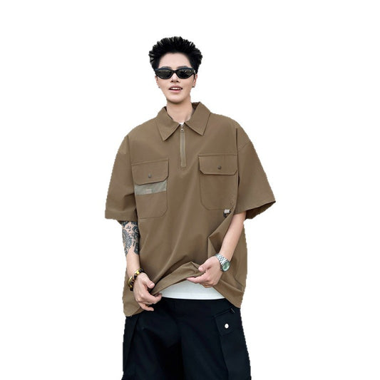 Double Pocket Workwear Shirt for Men