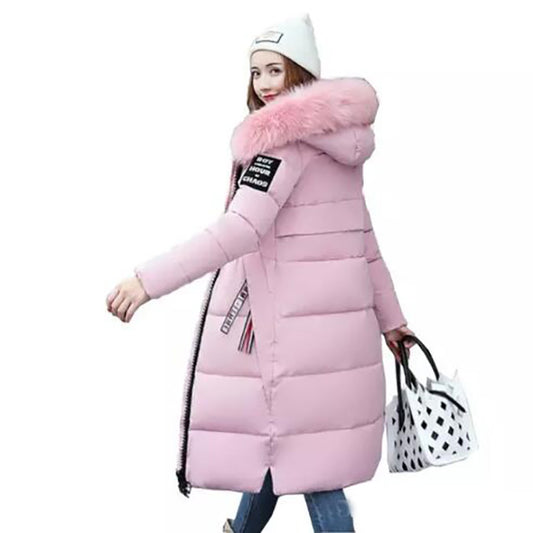 Harajuku Style Women’s Winter Jacket with Detachable Fur Collar