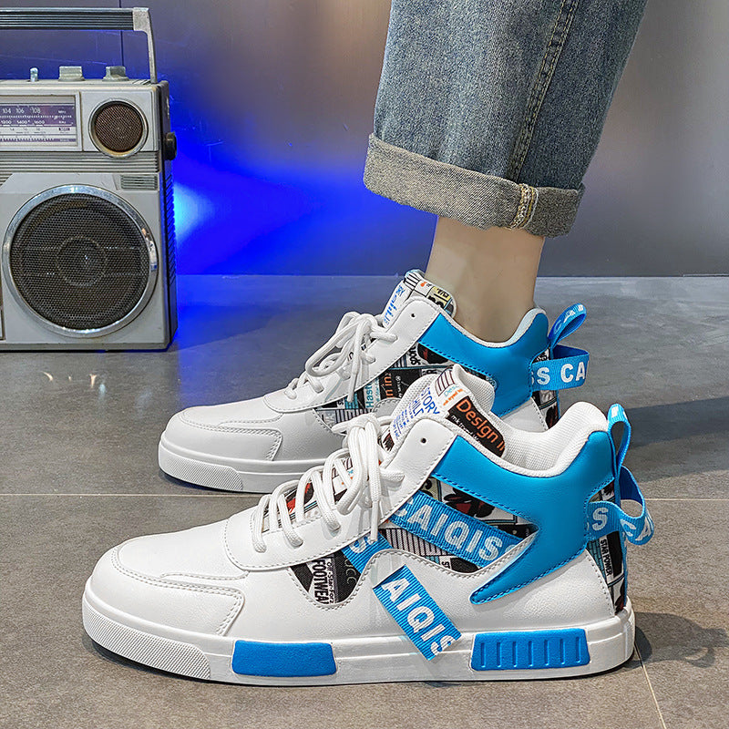 Trendy High Top Board Shoes for Men - Harajuku Style