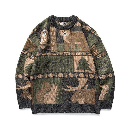 Playful Color Block Knit Sweater - Casual & Chic