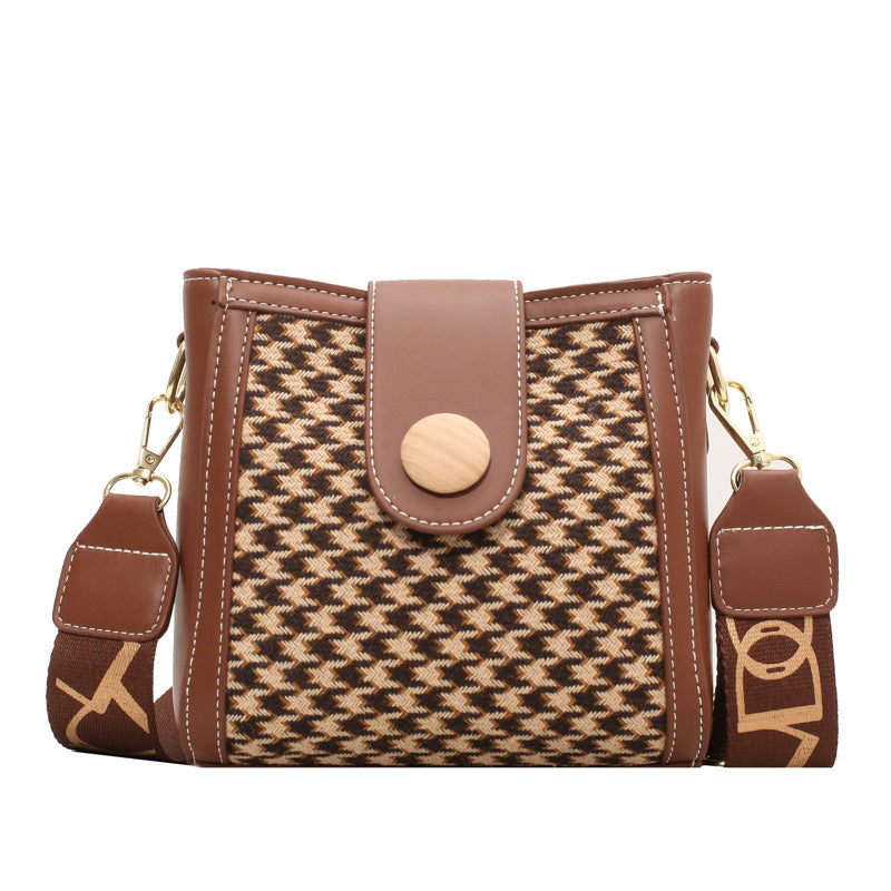 Playful Checkerboard Women's Small Square Messenger Bag