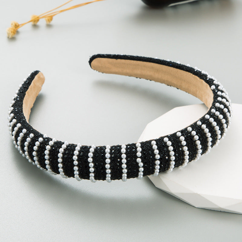 Full Diamond Pearl Rhinestone Headband