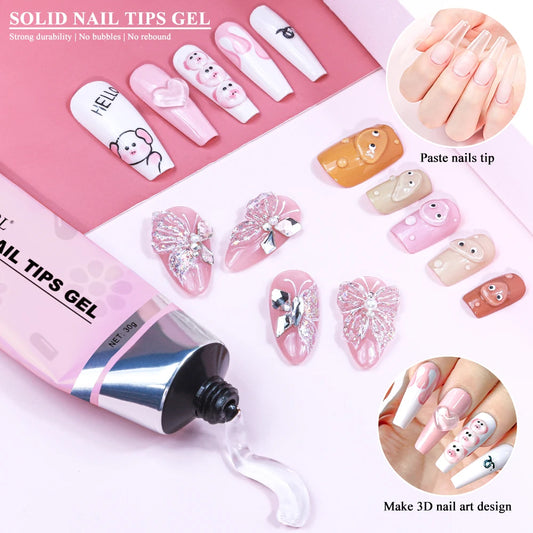 Strong Nail Tips Glue Gel UV - 20ml/30ml for Harajuku Nail Art