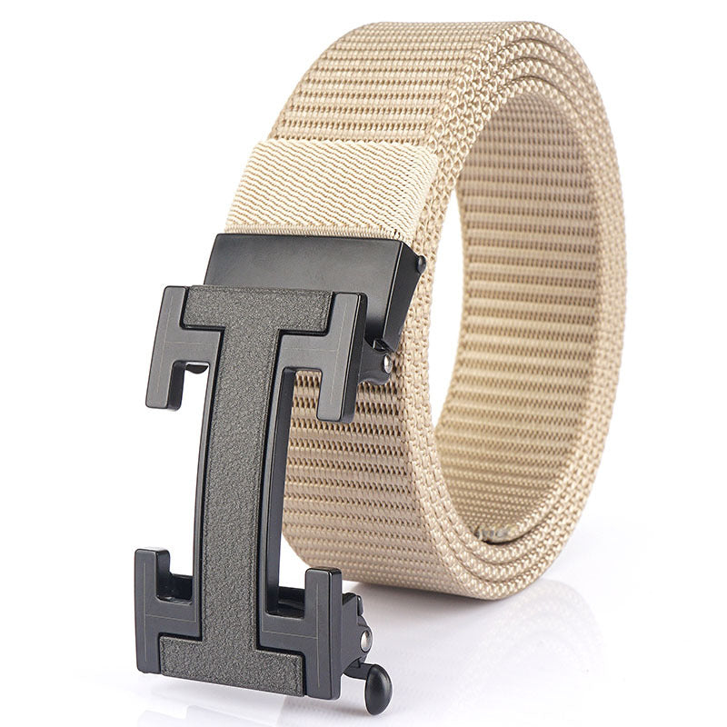 Men's Nylon Automatic Buckle Casual Belt