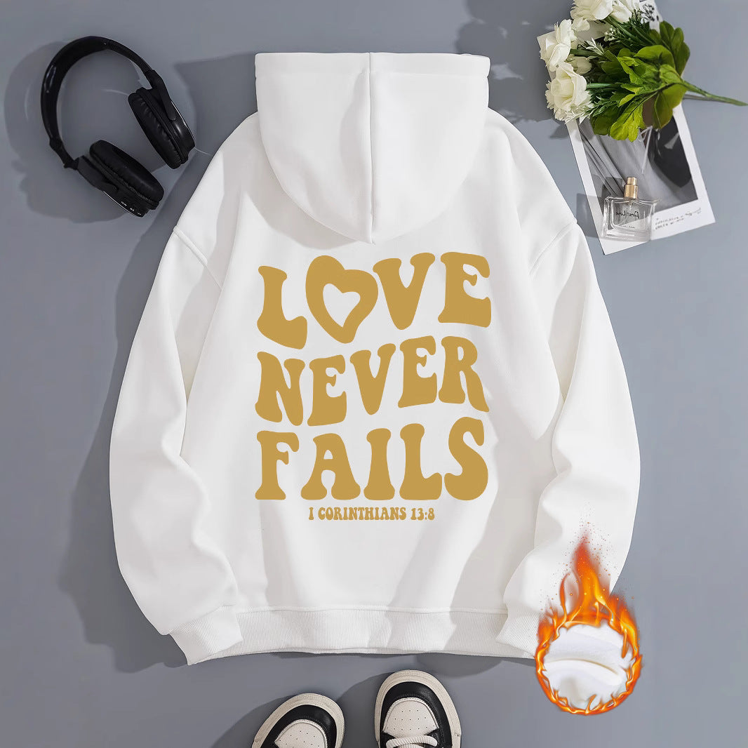 Hooded Long Sleeve Fleece Hoodie with Kangaroo Pocket