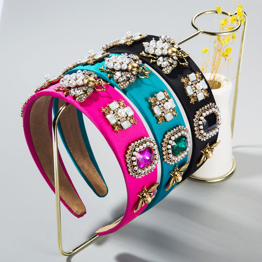 Creative Baroque Rhinestone Pearl Headband