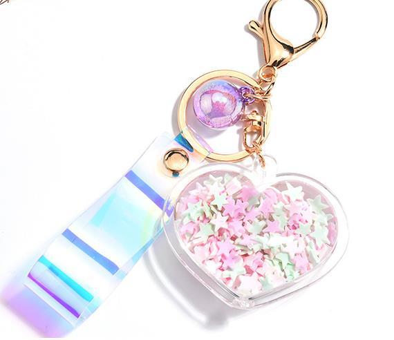 Oil Love Keychain Cute Acrylic Pendant