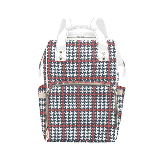 Plaid Pattern Multi-Function Backpack