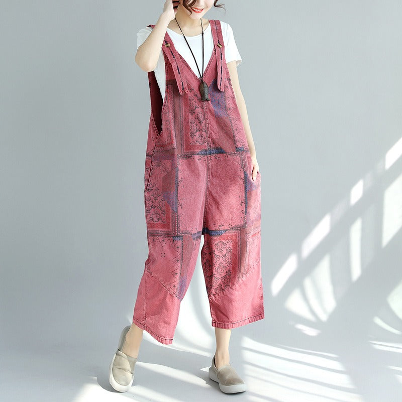 Vintage-Inspired Plus Size Denim Overalls