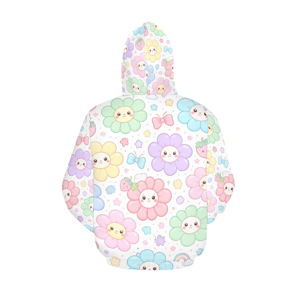 Pastel Harajuku Floral Pattern Women's All Over Print Hoodie