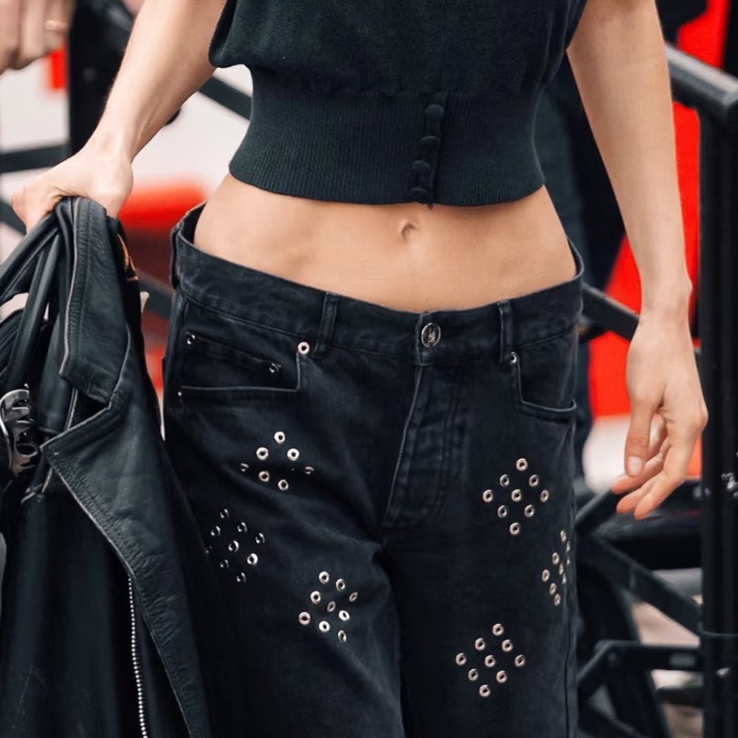 Harajuku Style Loose Low Waist Straight Tube Jeans