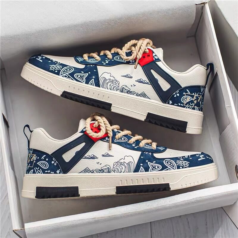 Harajuku Style Breathable Thick Soled White Casual Shoes