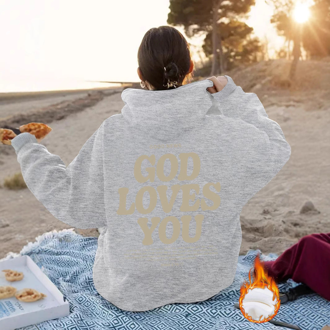 Hooded Long Sleeve Fleece Hoodie with Kangaroo Pocket