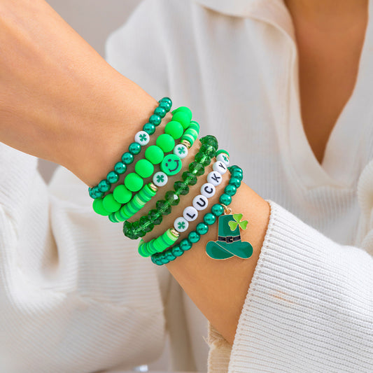 Green Clover Bracelet - St. Patrick's Day Jewelry