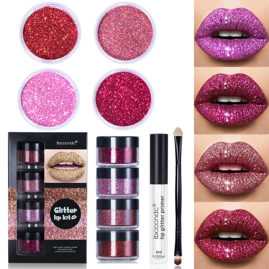 Harajuku Glitter Lip Gloss Set - Cool Color Collection