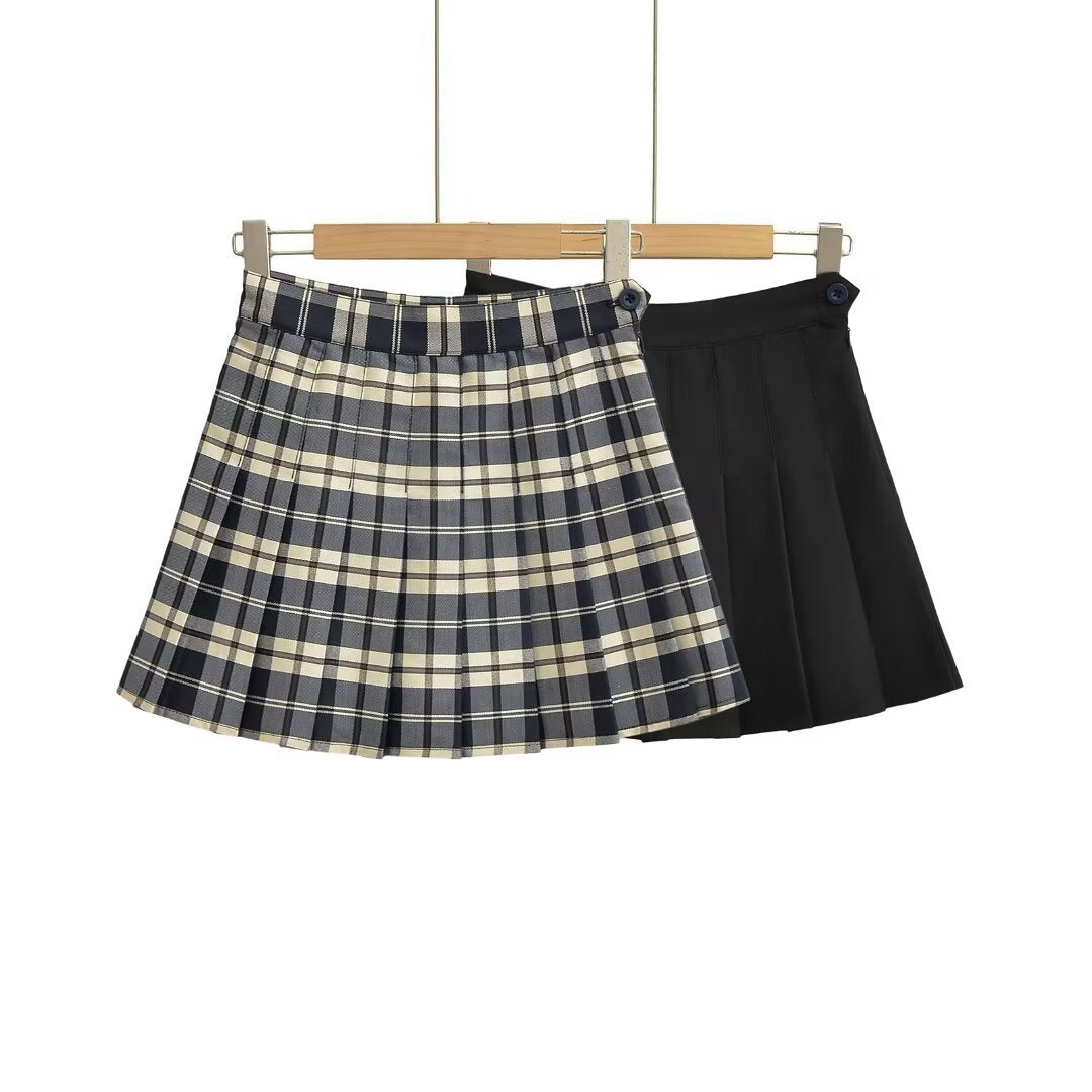 A-Line High-Waisted Short Skirt