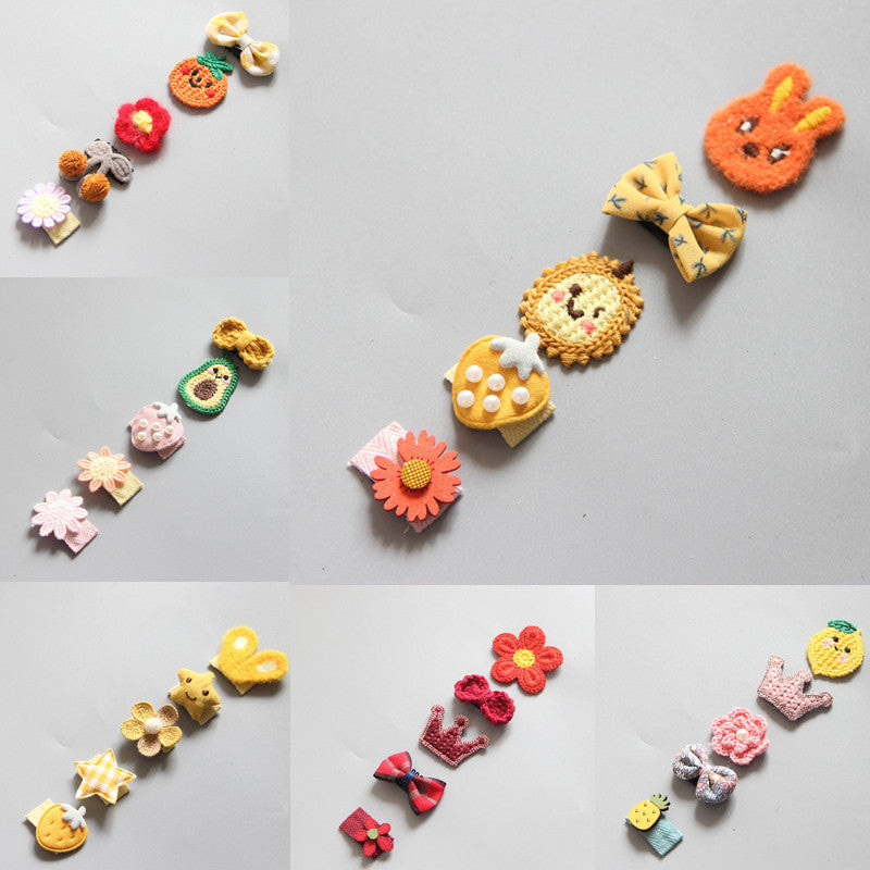 Children's Girls Hair Clip Headwear Crown Japanese Little Princess Hair Ornament Baby Hair Clip Set