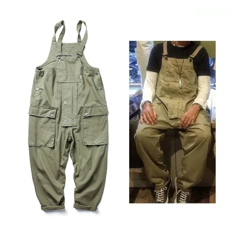 Men's Harajuku Style Casual Jumpsuit with Suspenders